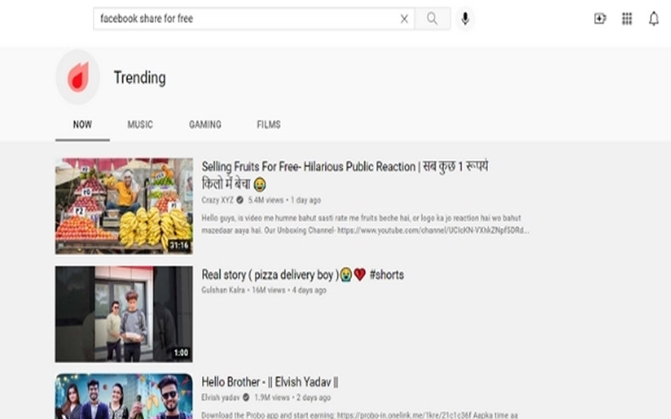 Trending on YouTube